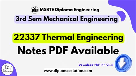 Read Thermal Engineering 4 Sem Diploma Notes 