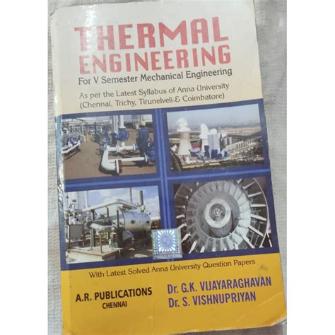 Read Online Thermal Engineering Vijayaraghavan 