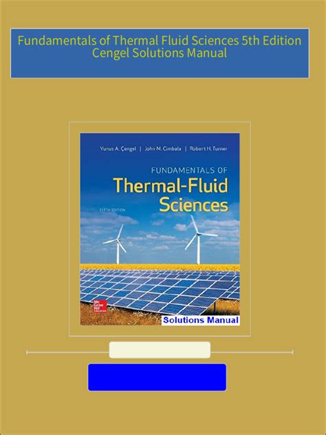 Read Thermal Fluid Sciences Cengel Solutions File Type Pdf 