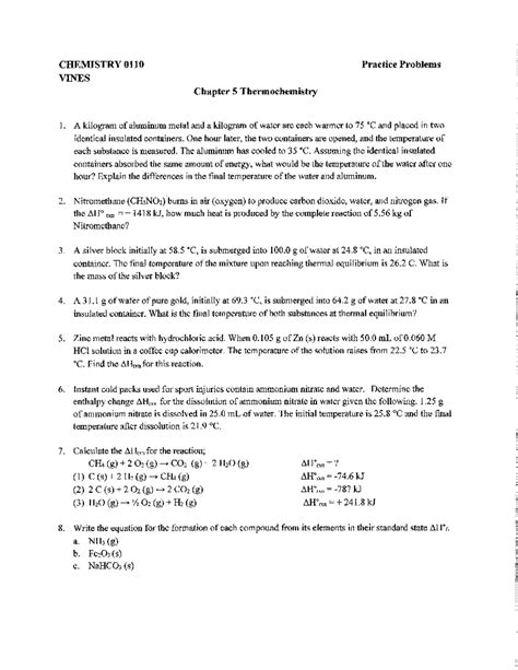 Download Thermochemistry Guided Practice Problems 