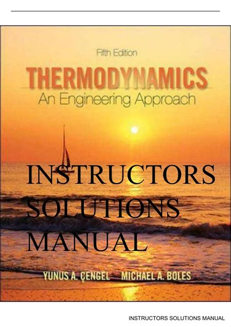 Thermodynamics For Engineers Solution Manual