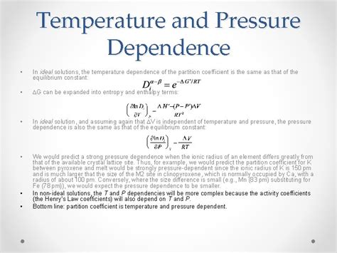 Thermodynamics Partition Coefficient