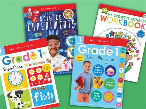 These 4 Activity Books Together Advance First Graders Scholastic First Grade Workbook - Scholastic First Grade Workbook