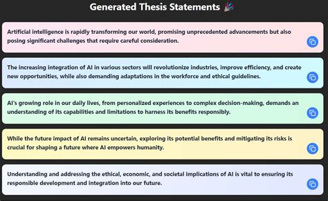 Thesis Sentence Generator