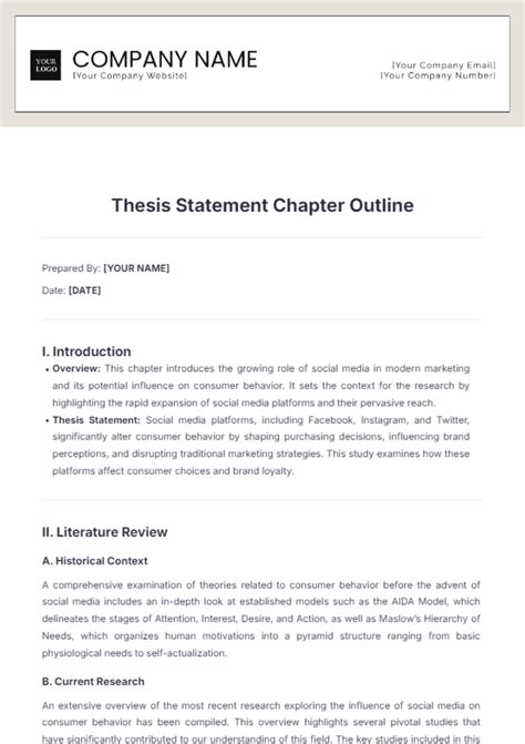 thesis statement outline template for apa