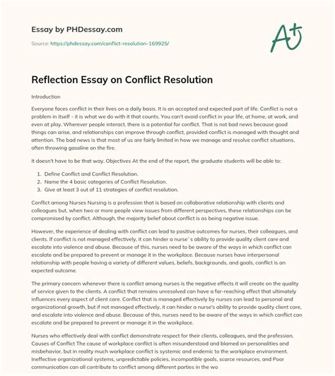 Download Thesis Conflict Resolution 
