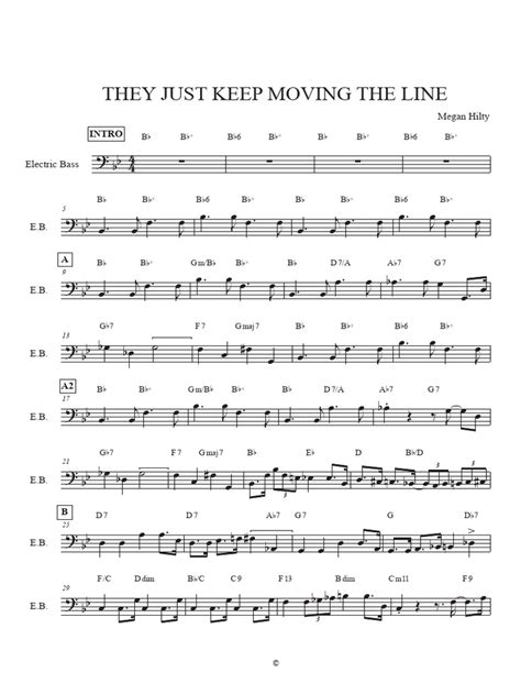 They Just Keep Moving The Line Sheet Music