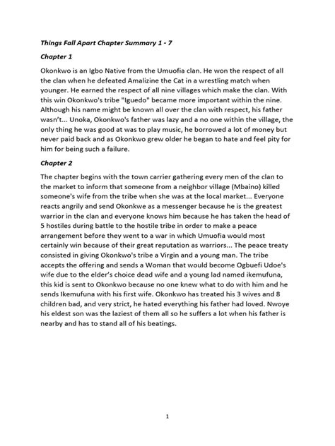 Things Fall Apart Chapter Eight