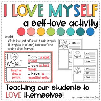 Things I Love About Myself Teaching Resources Tpt Things I Love About Myself Worksheet - Things I Love About Myself Worksheet