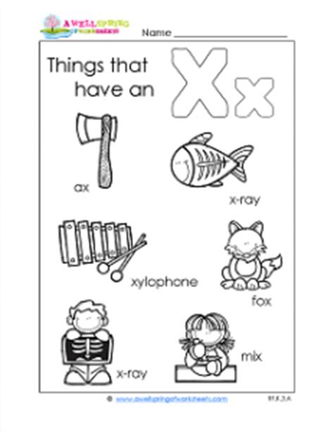 Things That Start With X Worksheet Education Com Objects Beginning With X - Objects Beginning With X