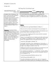 Read Things They Carried Study Guide Answers 