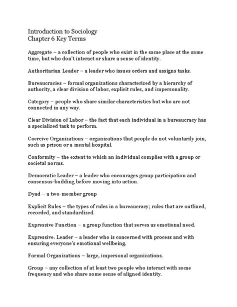 Read Online Think Sociology Chapter 6 