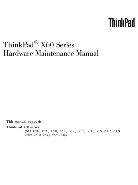 Download Thinkpad X60 Service Manual File Type Pdf 