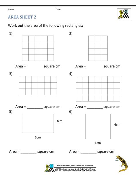 Third Grade Area Worksheets   Area Homework 3rd Grade Finding Area Grade 3 - Third Grade Area Worksheets