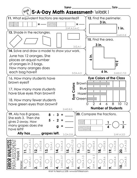 Third Grade Assessments Fall End Of October To 3rd Grade Fall Worksheet - 3rd Grade Fall Worksheet