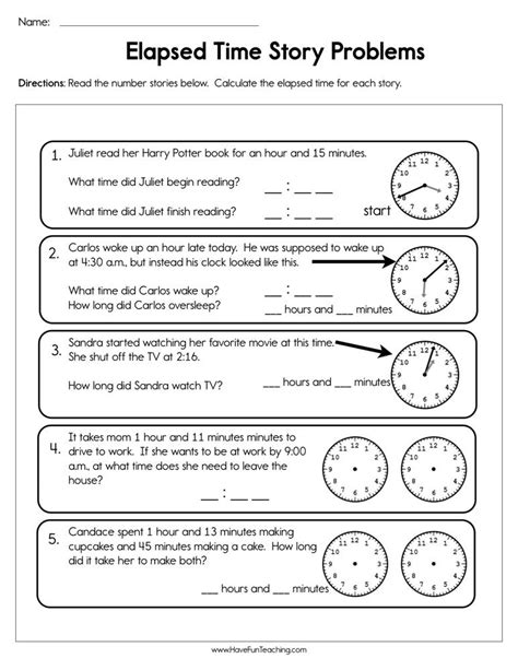 Third Grade Elapsed Time Worksheets   Elapsed Time Worksheets With Clocks 1st And 2nd - Third Grade Elapsed Time Worksheets