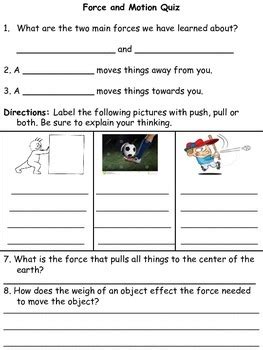 Third Grade Grade 3 Forces And Motion Questions Motion Worksheet Grade 3 - Motion Worksheet Grade 3