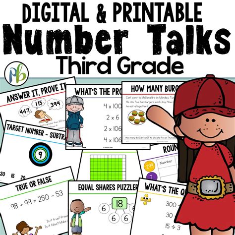 Third Grade Number Talks Digital And Printable Yearlong Number Talks For Third Grade - Number Talks For Third Grade