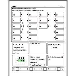 Third Grade Rounding Amp Estimation Worksheets And Printables Rounding Integers 3rd Grade Worksheet - Rounding Integers 3rd Grade Worksheet