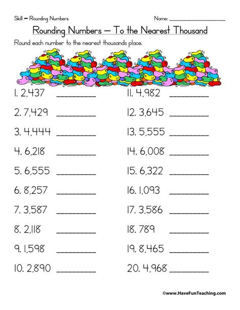 Third Grade Rounding Worksheets Resources Have Fun Teaching Third Grade Rounding Worksheets - Third Grade Rounding Worksheets