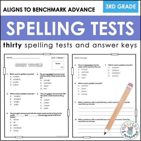 third grade spelling tests for journeys series