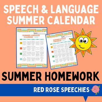 Third Grade Summer Homework Calendar