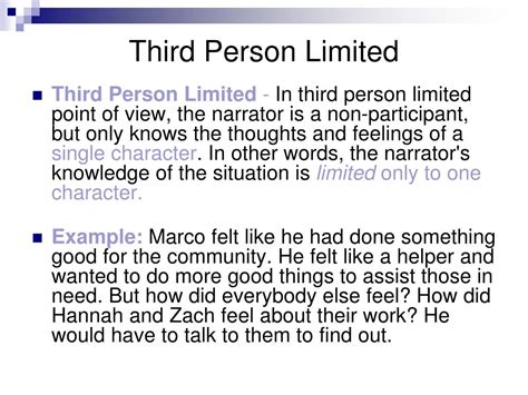 Third Person Limited