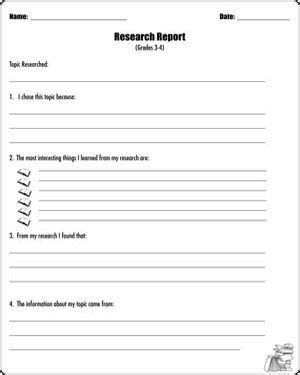 Read Online Third Grade Research Paper Example 
