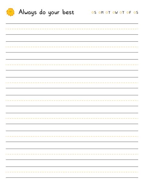 Download Third Grade Writing Paper Template 