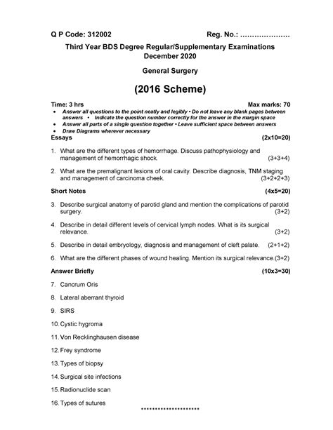 Full Download Third Year Bds Previous Question Papers 