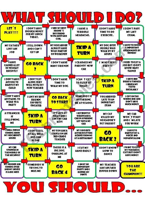 this board game is to practice giving advice and using modals mainly