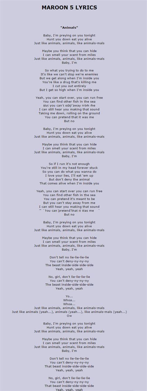 This Maroon 5 Lyrics