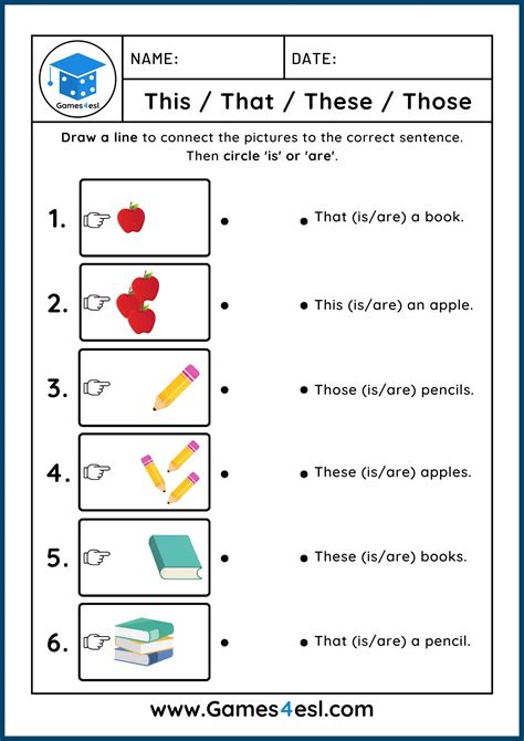 This That These Those Worksheets Games4esl Kindergarten Worksheet  This  - Kindergarten Worksheet 