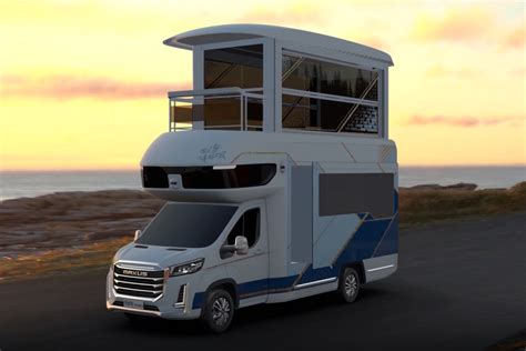 This Two Story Rv Has A Pop Up Luxury Rv With Balcony - Luxury Rv With Balcony