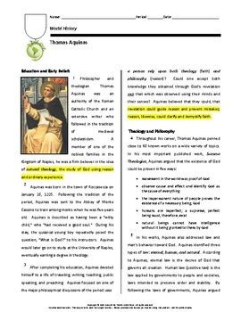 thomas aquinas biography powerpoint assignments