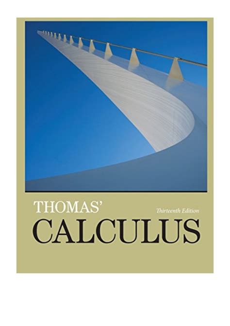 thomas calculus 13th edition pdf