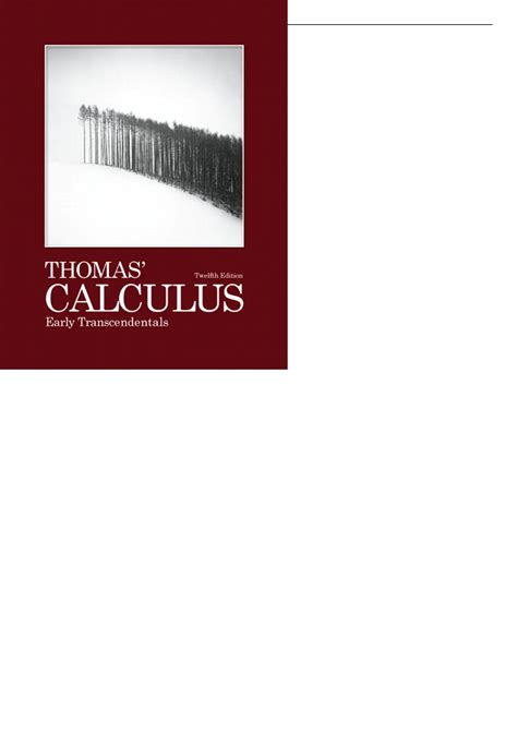 Thomas Calculus 6th Edition Solution Manual