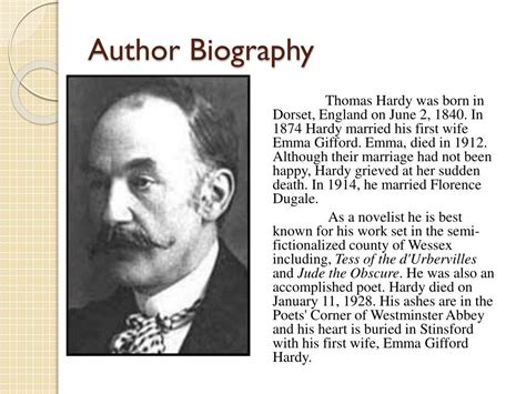 thomas hardy author biography examples