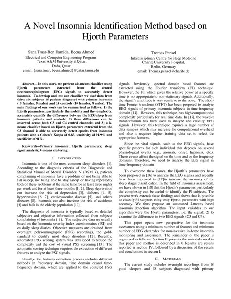thomas hjorth parameters meaning