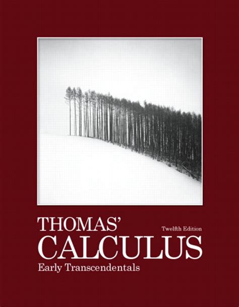 Download Thomas Calculus Early Transcendentals 12Th Edition Table Of Contents 