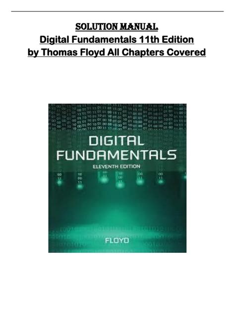 Download Thomas Floyd Digital Fundamentals Solution Manual 