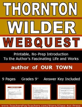 thornton wilder biography summary template