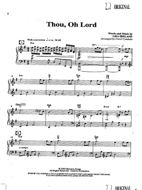 thou oh lord - download free sheet music and scores