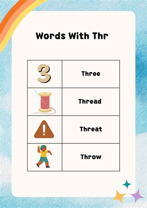 Thr Words For Grade 2 6 Fun Activities Grade 2 Memorization Worksheet - Grade 2 Memorization Worksheet