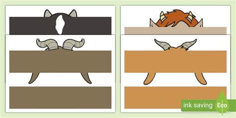 three billy goats gruff headbands