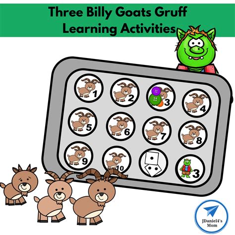 three billy goats gruff math activities preschool