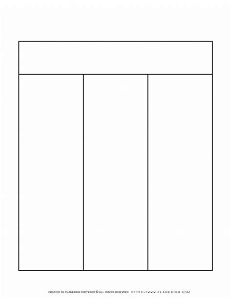 Three Column T Chart