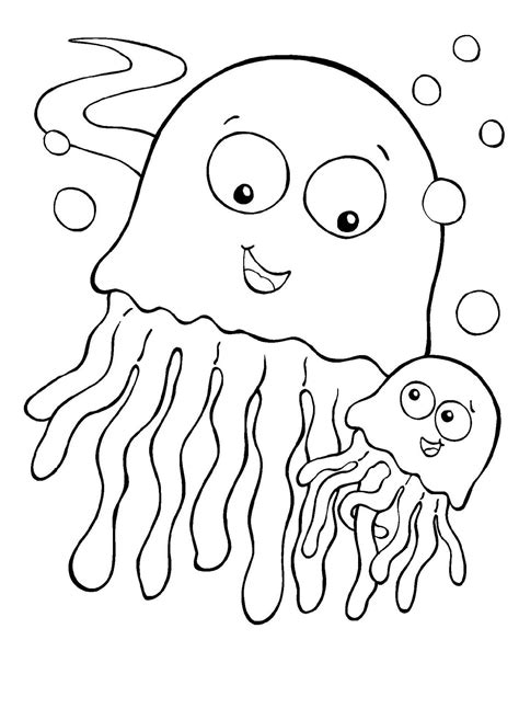 Three Jellyfishes Coloring Page Xcolorings Com Jelly Fish Coloring Sheet - Jelly Fish Coloring Sheet