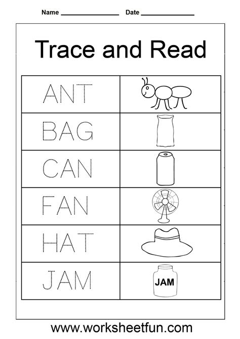 Three Letter Word Tracing Worksheets For Kindergarten 3 Letters Worksheet For Kindergarten - 3 Letters Worksheet For Kindergarten