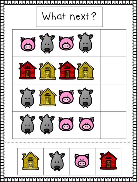 Three Little Pigs Math Activities Kindergarten